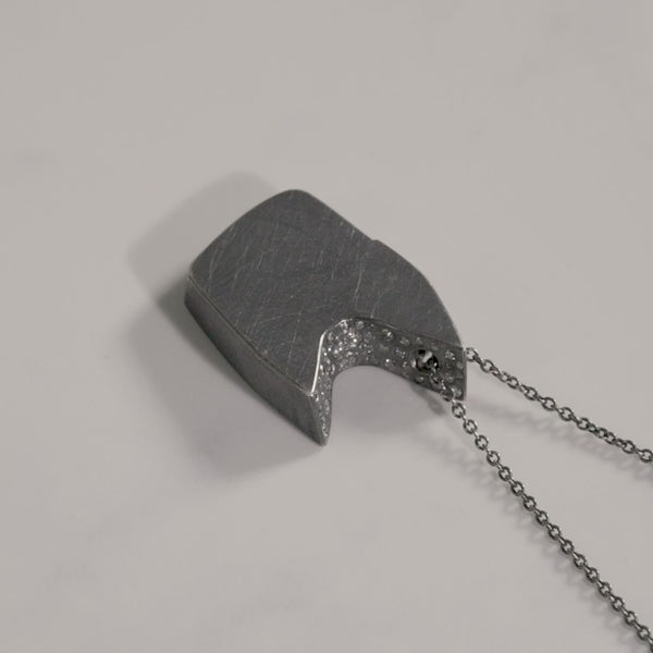 Todd Reed necklace made with Sterling silver with patina, and silver brilliant cut diamonds (~.56ct)