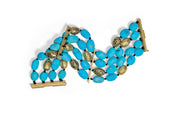 Todd Reed bracelet in 18k yellow gold, black diamonds (~5.47ct), Kingman turquoise (~199ct)