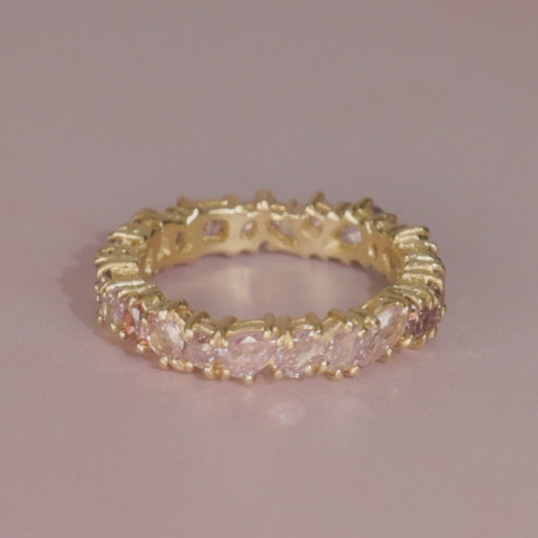 Todd Reed ring in 18k yellow gold, and fancy cut pink diamonds (~2.25)