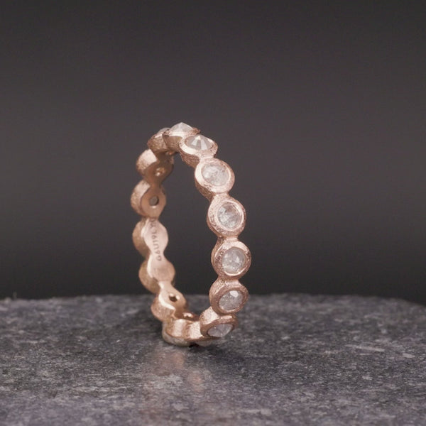 Todd Reed ring with 18k rose gold, and rose cut diamonds (~1.32ct)