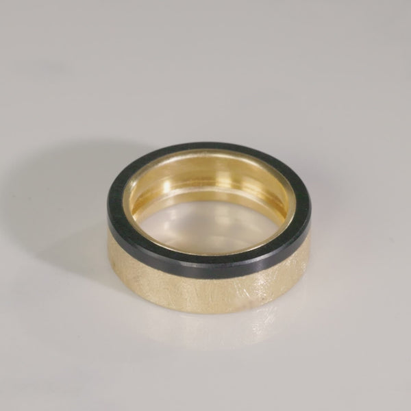 Todd Reed ring in 18k yellow gold and black jade