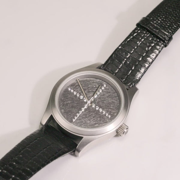 Todd Reed watch made with Stainless Steel, Sterling Silver and white brilliant cut diamonds (.248ct) on a leather strap