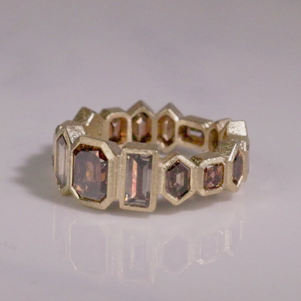 Todd Reed ring in 18k yellow gold, fancy cut diamonds(~3.2ct), Autumn™ brilliant cut diamonds (~.3ct)