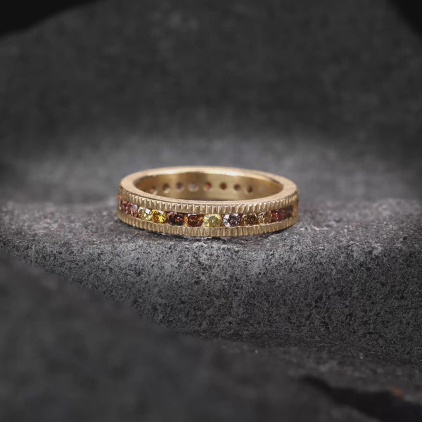 Todd Reed ring in 18 karat yellow gold, and set with Autumn diamonds™(.62 cts)
