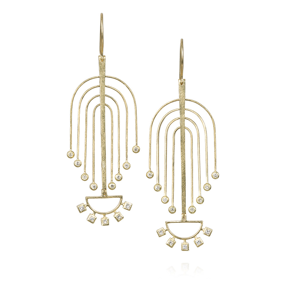 Diamond Dangle Earrings in Gold Todd Reed Jewelry TRDE382